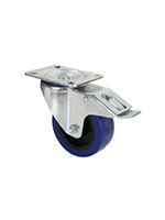 Pam Swivel Castor 100 mm with blue Wheel and Brake