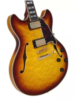 D'angelico Excel DC XT Iced Tea Burst Quilt