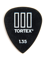 Dunlop 462R1.35 Tortex III Black 1.35mm Player's 12 Picks