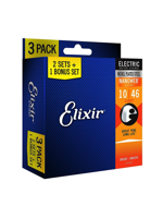 Elixir 16542 3X2 Pack Nanoweb Light 10/46