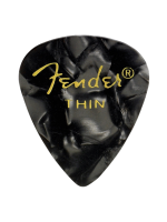 Fender Premium Celluloid 351 Shape Picks, Thin, Black Moto 12 Picks