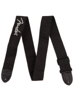 Fender Black Poly Strap w/ Grey  Logo