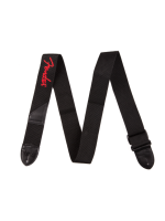 Fender Black Poly Strap w/ Red  Logo
