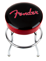 Fender Red Sparkle Logo Barstool, Black/Red Sparkle, 24