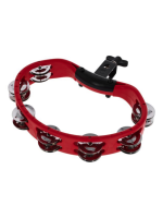 Meinl HTMT2R - Mountable Molded ABS Tambourine, Red, Nickel Plated Steel Jingles