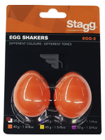 Stagg EGG-2 OR - Coppia di Ovetti Shaker in Plastica